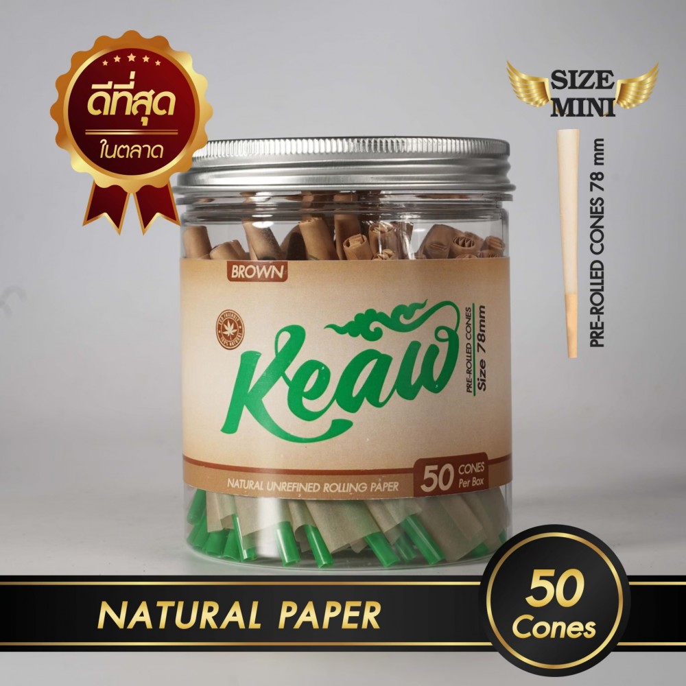 กระดาษโรลพันสำเร็จ NATURAL PAPER Medium-Size 78mm [Brown]
