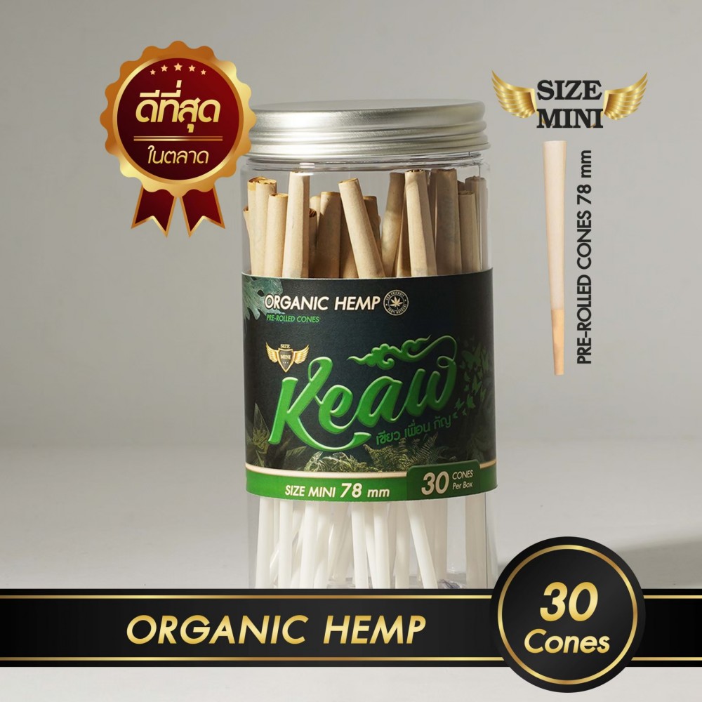 กระดาษโรลพันสำเร็จ Organic Hemp Medium-Size 78mm[Hemp]