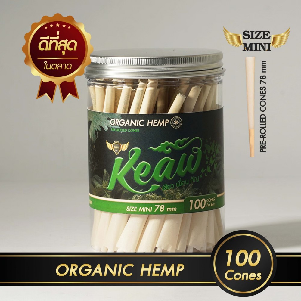 กระดาษโรลพันสำเร็จ Organic Hemp Medium-Size 78mm[Hemp]