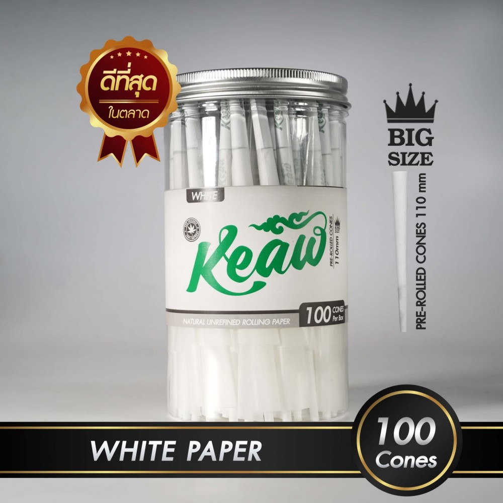 กระดาษโรลพันสำเร็จ NATURAL PAPER King-Size 110mm [White]