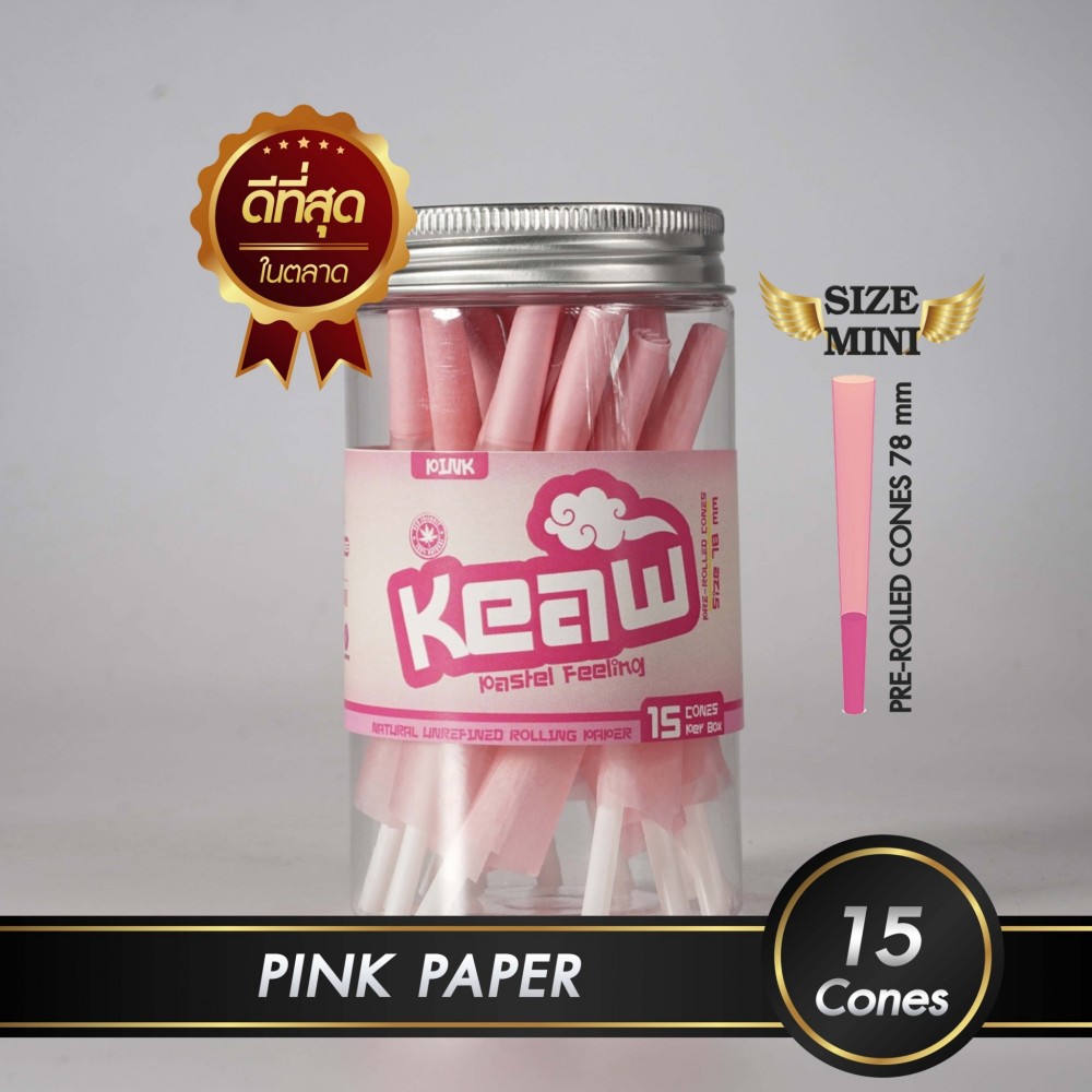 กระดาษโรลพันสำเร็จ NATURAL PAPER Medium-Size 78mm [Pink]