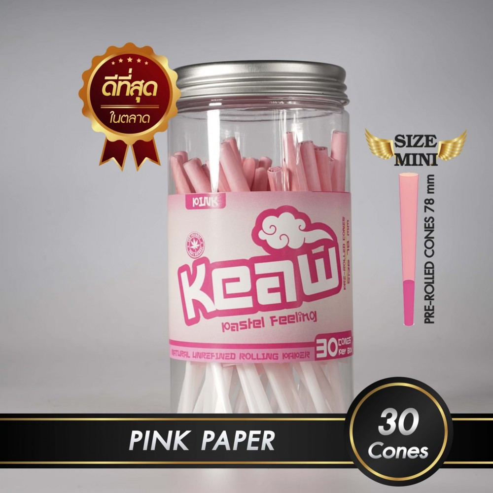 กระดาษโรลพันสำเร็จ NATURAL PAPER Medium-Size 78mm [Pink]