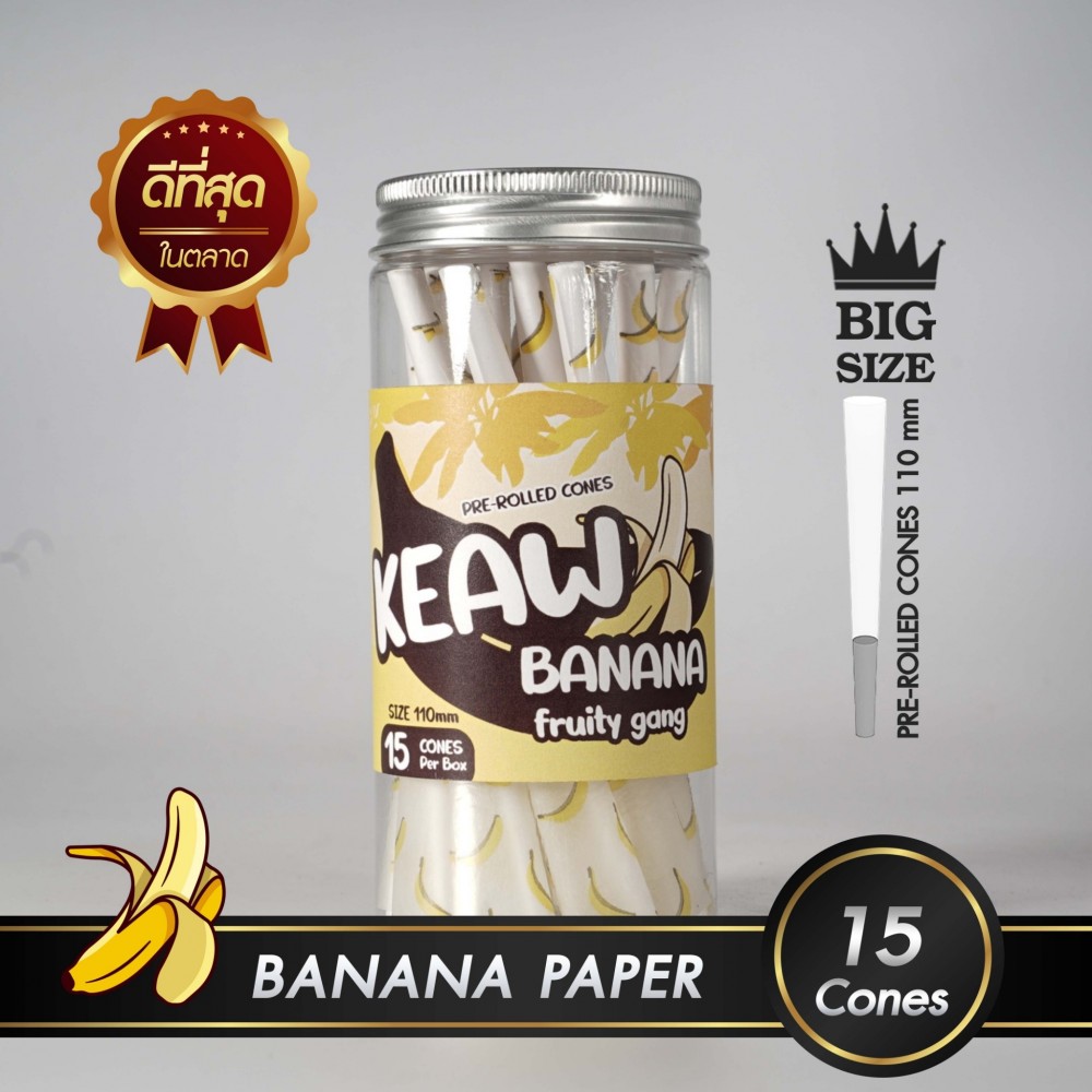 กระดาษโรลพันสำเร็จ FRUITY GANG King-Size 110mm [Banana]