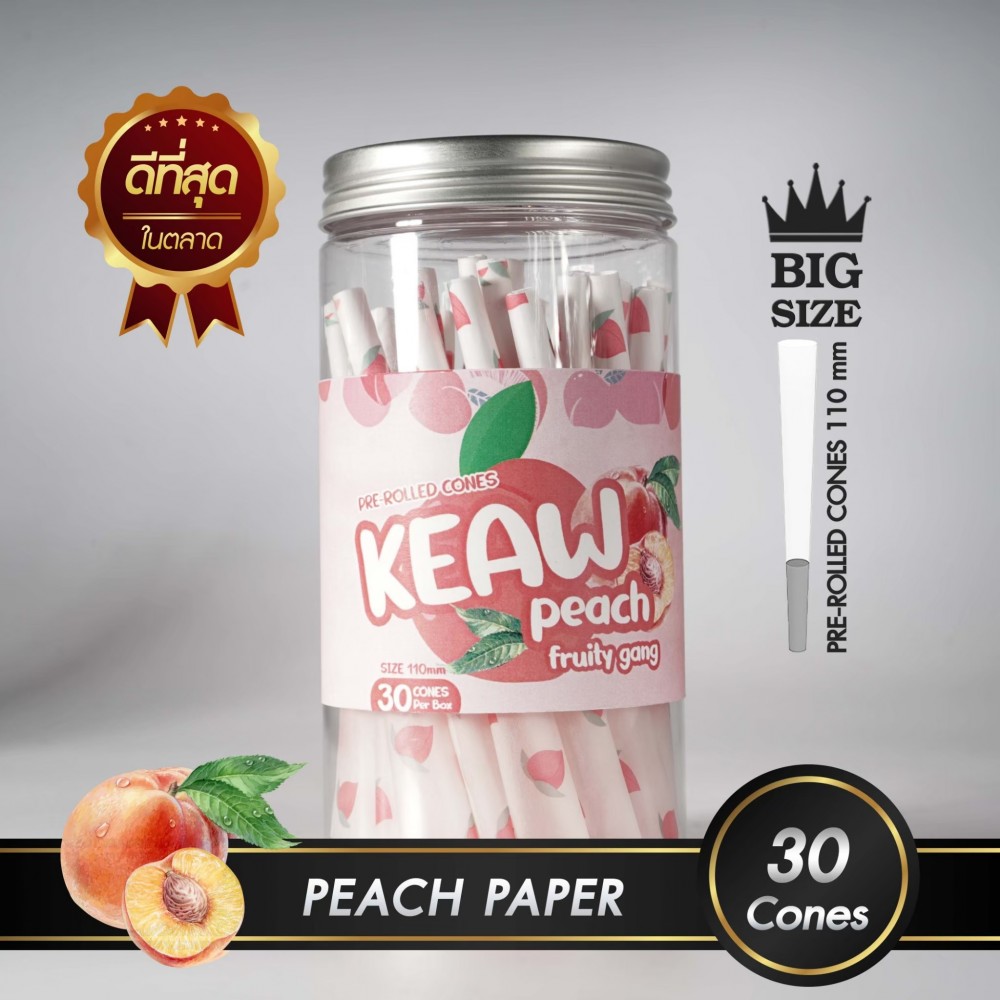 กระดาษโรลพันสำเร็จ FRUITY GANG King-Size 110mm [Peach]