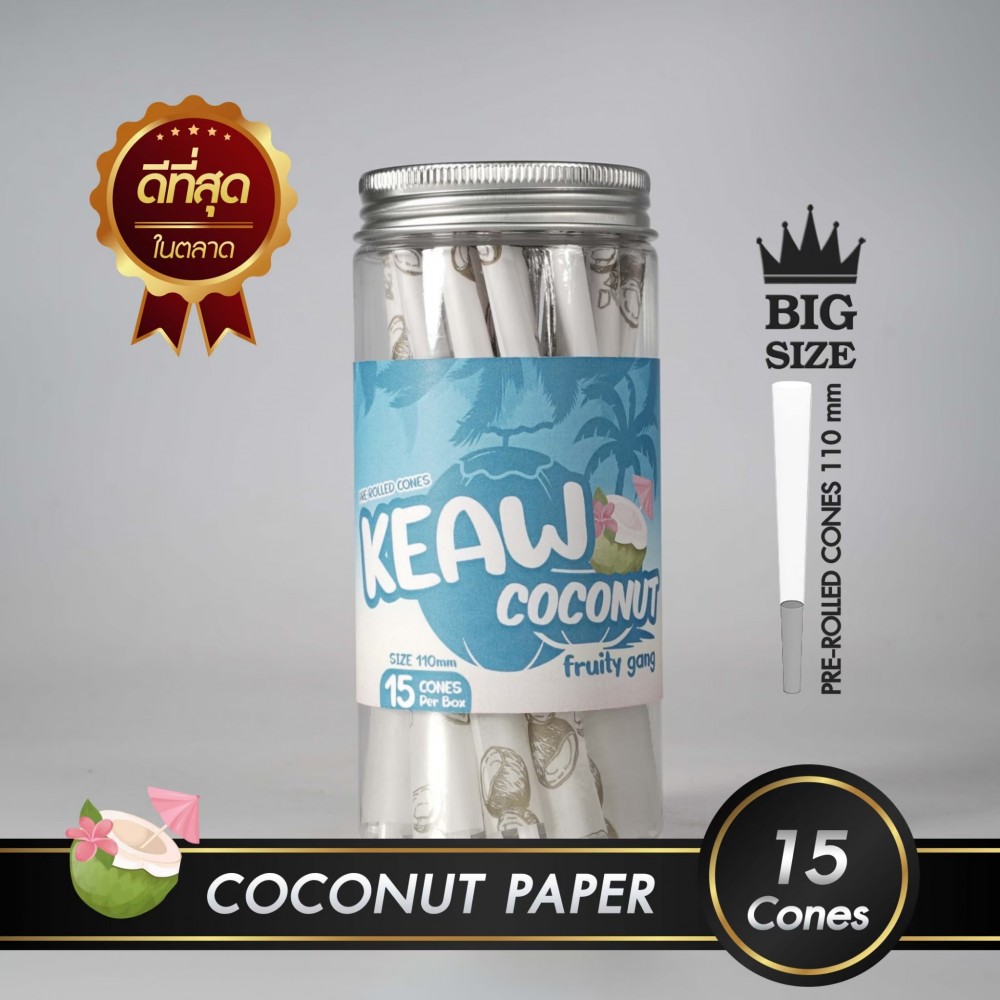 กระดาษโรลพันสำเร็จ FRUITY GANG King-Size 110mm [Coconut]