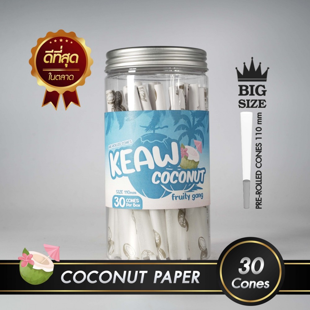 กระดาษโรลพันสำเร็จ FRUITY GANG King-Size 110mm [Coconut]