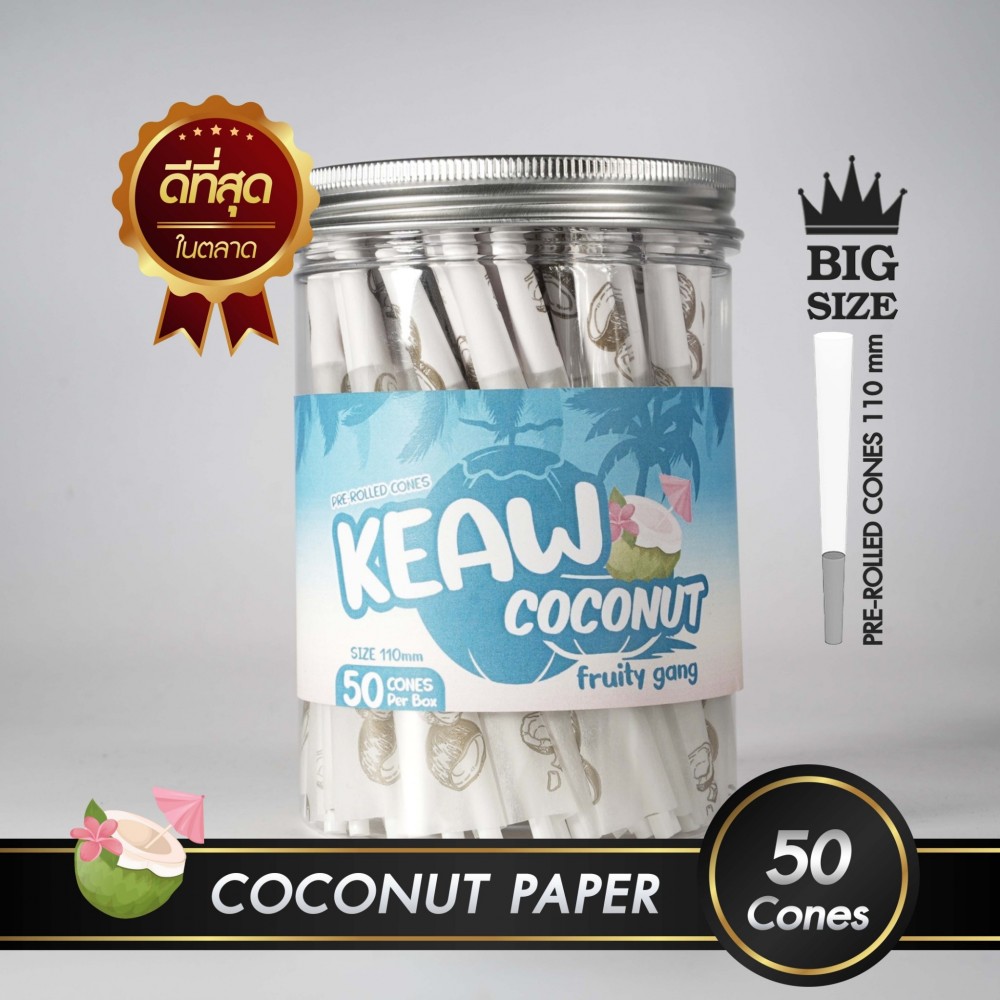 กระดาษโรลพันสำเร็จ FRUITY GANG King-Size 110mm [Coconut]