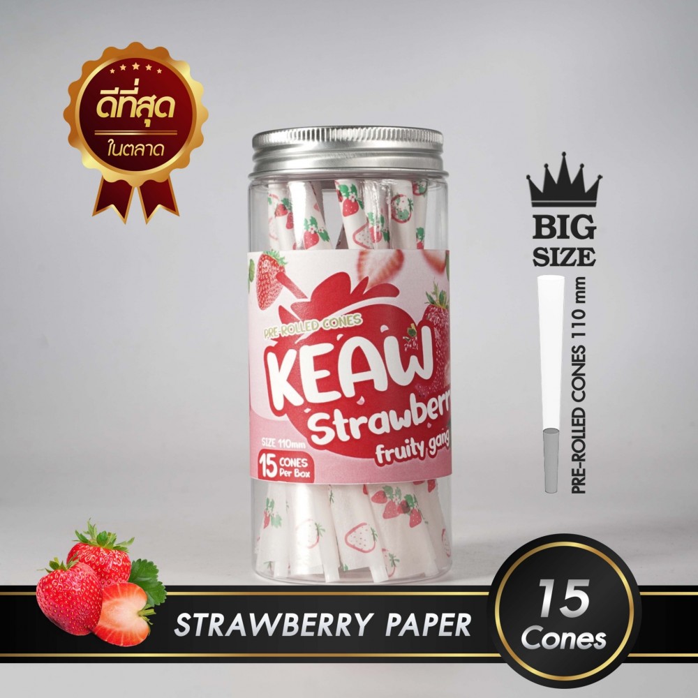 กระดาษโรลพันสำเร็จ FRUITY GANG King-Size 110mm [Strawberry]