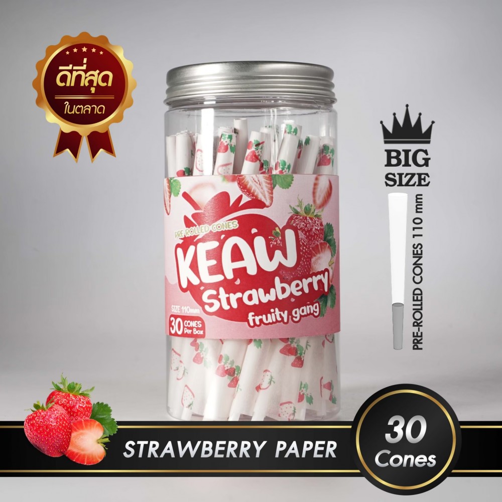 กระดาษโรลพันสำเร็จ FRUITY GANG King-Size 110mm [Strawberry]