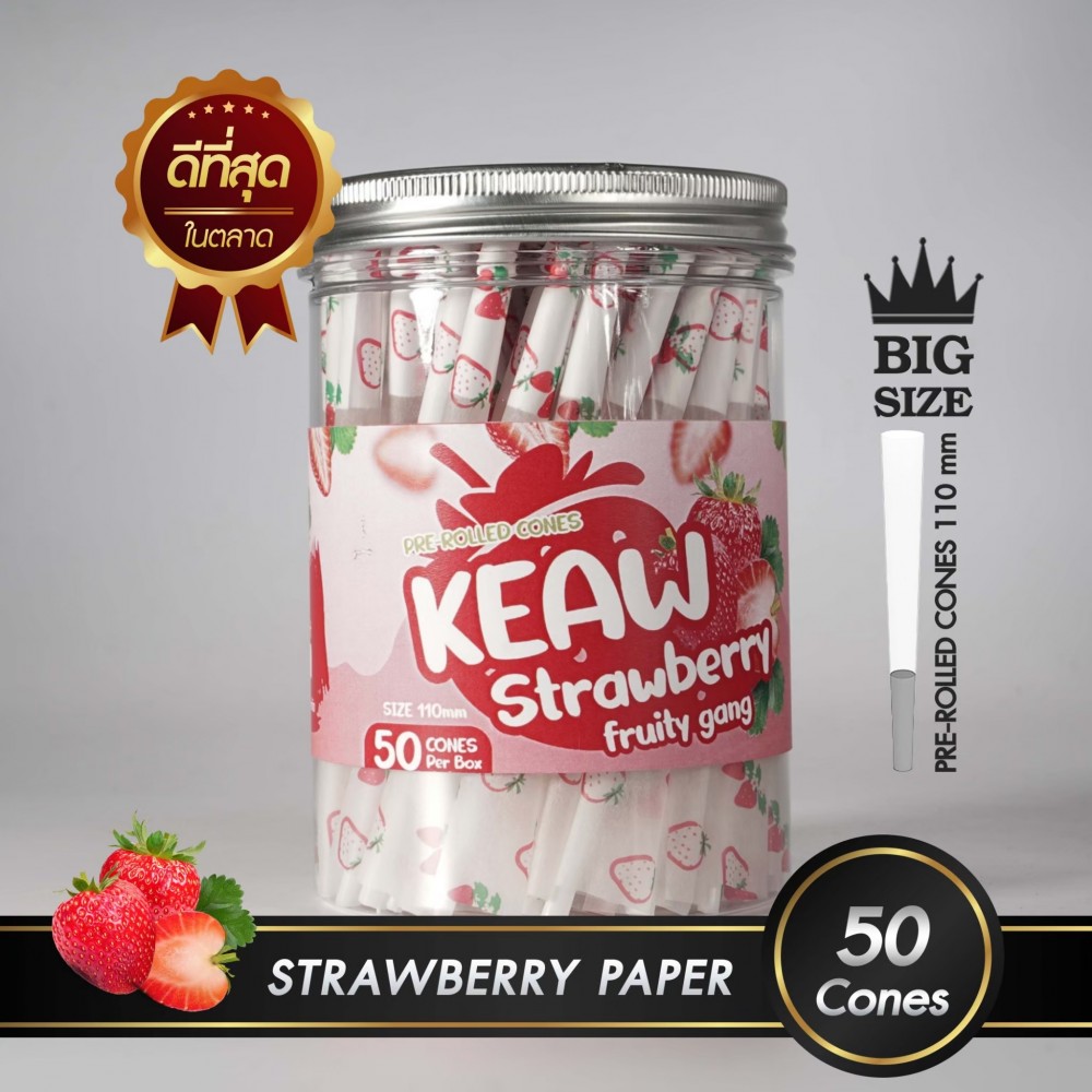 กระดาษโรลพันสำเร็จ FRUITY GANG King-Size 110mm [Strawberry]