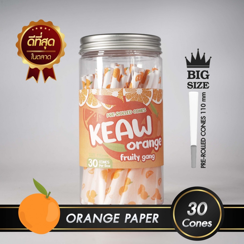 กระดาษโรลพันสำเร็จ FRUITY GANG King-Size 110mm [Orange]