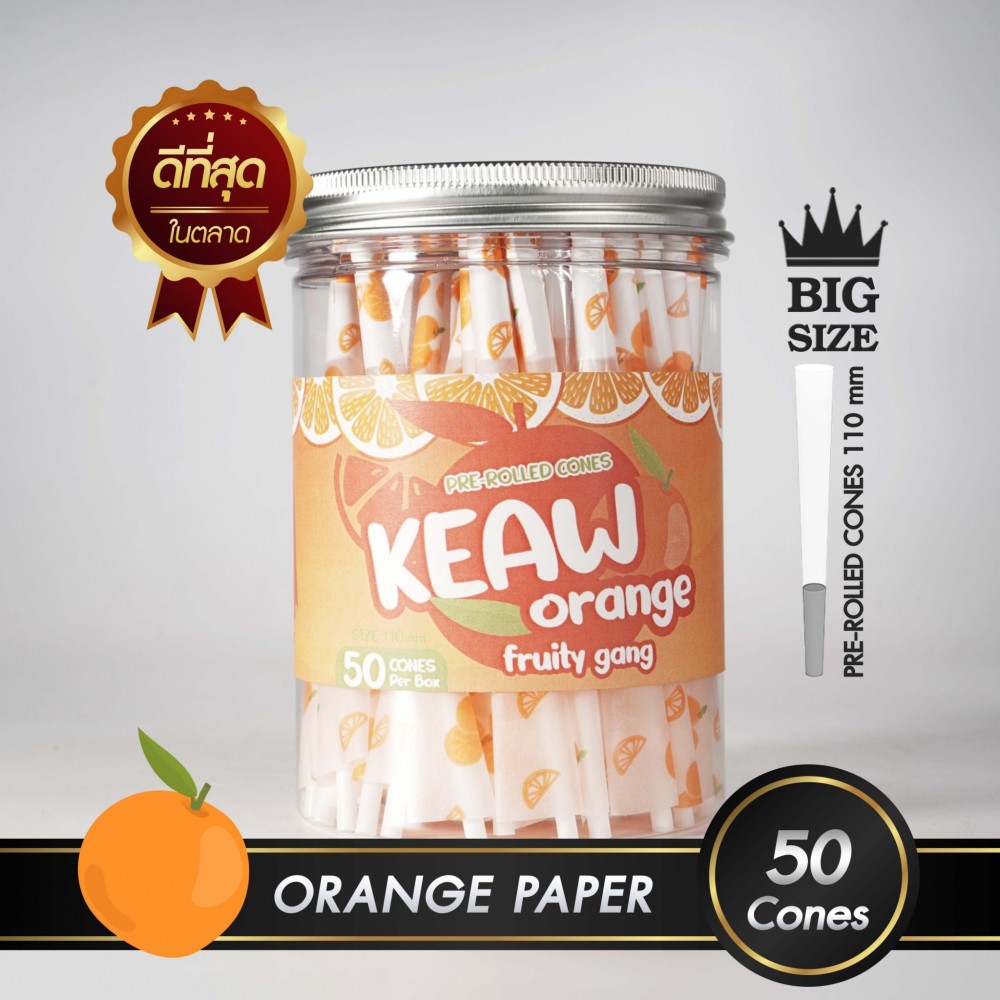 กระดาษโรลพันสำเร็จ FRUITY GANG King-Size 110mm [Orange]