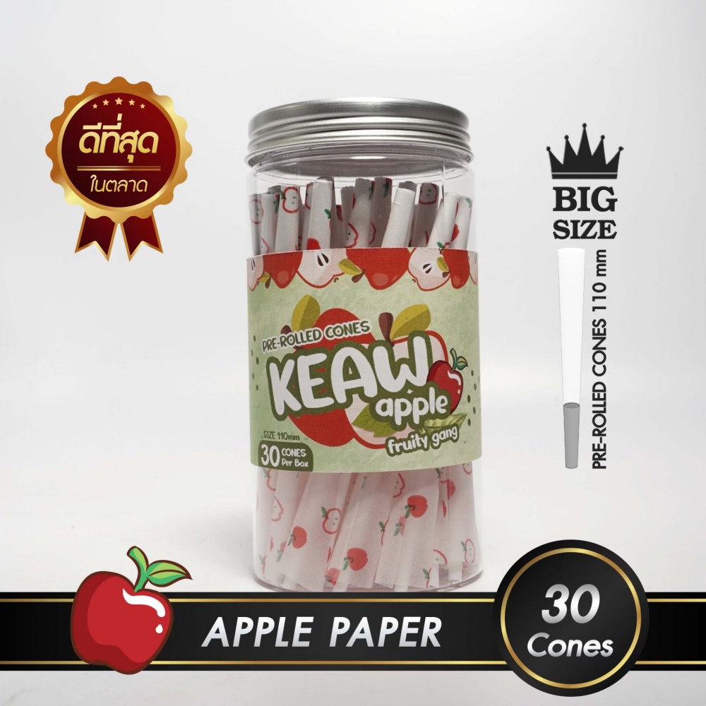 กระดาษโรลพันสำเร็จ FRUITY GANG King-Size 110mm [Apple]