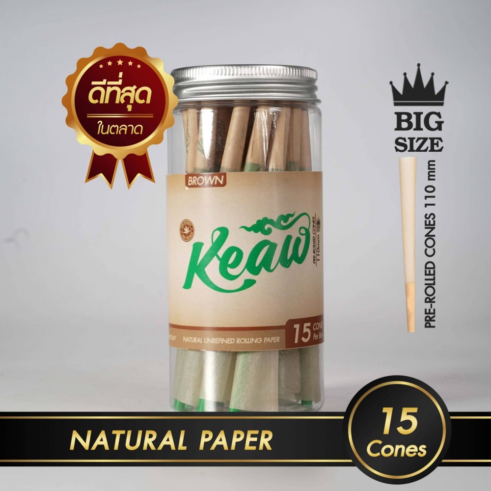 กระดาษโรลพันสำเร็จ NATURAL PAPER King-Size 110mm [Brown]